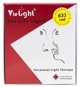 Vie Light product packaging for Intranasal Light Therapy